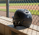 View of the back of the Easton Z50 Matte Baseball Batting Helmet - Black