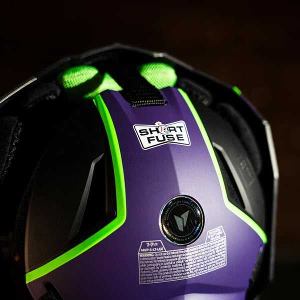 Rear view of the helmet on the All Star MVP-Pro™ Short Fuse Series Baseball Catching Kit - Jokester