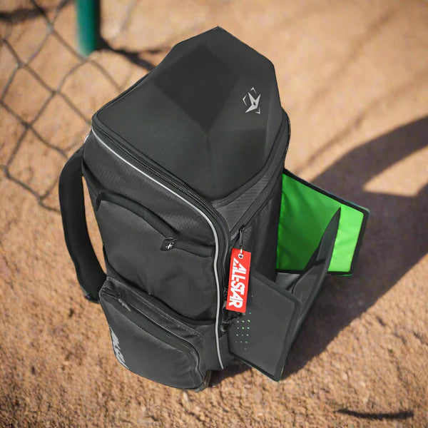 Top view of the All Star MVP-Pro™ Player Batpack - Black