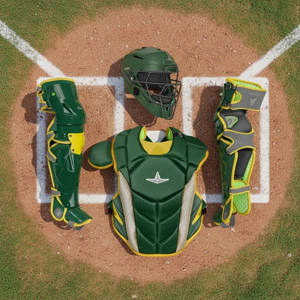 All Star MVP-Pro Series™ Youth Catching Kit - Dark Green/Gold