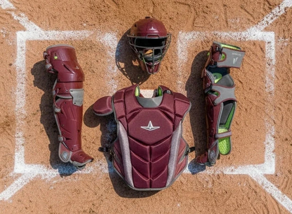All Star MVP-Pro Series™ Youth Catching Kit - Maroon/Graphite
