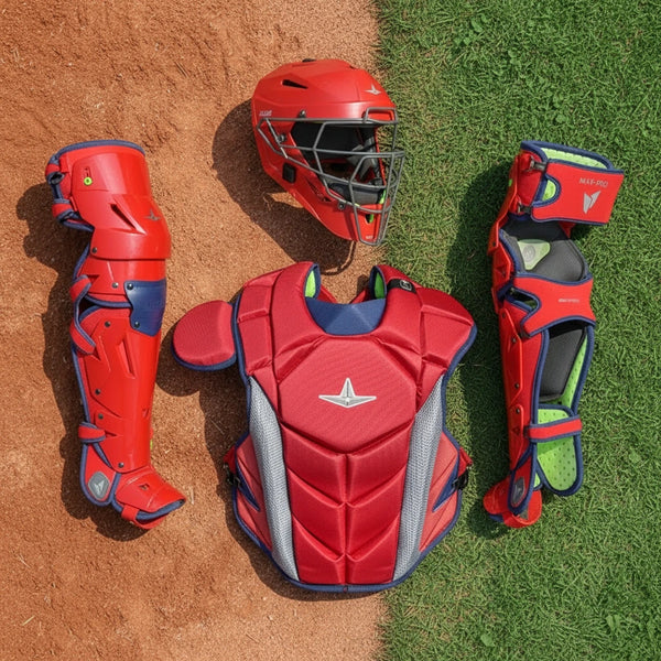 All Star MVP-Pro Series™ Youth Catching Kit -  Red/Navy