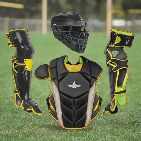 All Star MVP-Pro Series™ Adult Two Tone Catching Kit - Black/Gold