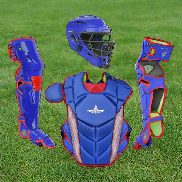 All Star MVP-Pro Series™ Adult Two Tone Catching Kit - Royal/Red