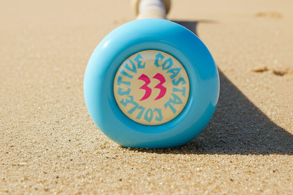 Knob on the 2026 Combat MFG Spec H1 Hybrid Coastal Collective Uluwatu -3 BBCOR Baseball Bat