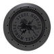 Close-up of the end cap on the 2026 Combat MFG Spec-H1 Steel Horses Shadow Rider Hybrid -3 BBCOR Baseball Bat