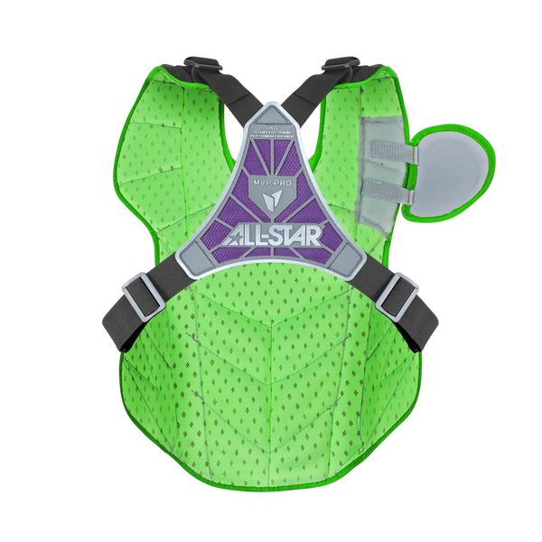 Rear view of the chest protector from the All Star MVP-Pro™ Short Fuse Series Baseball Catching Kit - Jokester