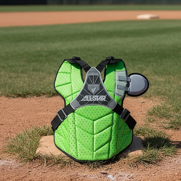 Rear view of the chest protector in the All Star MVP-Pro Series™ Youth Catching Kit 
