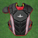 The chest protector on the All Star MVP-Pro Series™ Adult Two Tone  Catching Kit