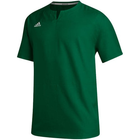 Adidas Icon Short Sleeve 1/4 Zip Men's Cage Jacket - Dark Green