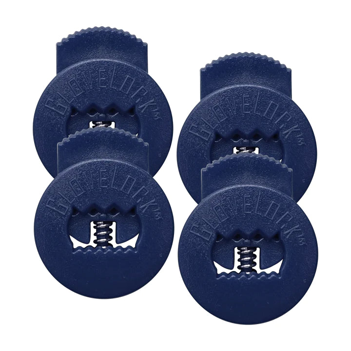 GloveLock 4-Pack - Baseball & Softball Glove Locking Clips To Secure Glove On Hand, White