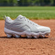 Under Armour Leadoff Icon Low RM Jr. Youth Molded Cleat - Gray