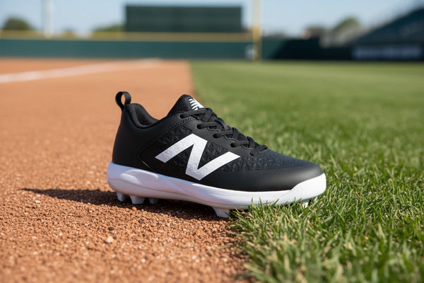 New Balance Youth 4040 v8 Molded Cleat - Black/White
