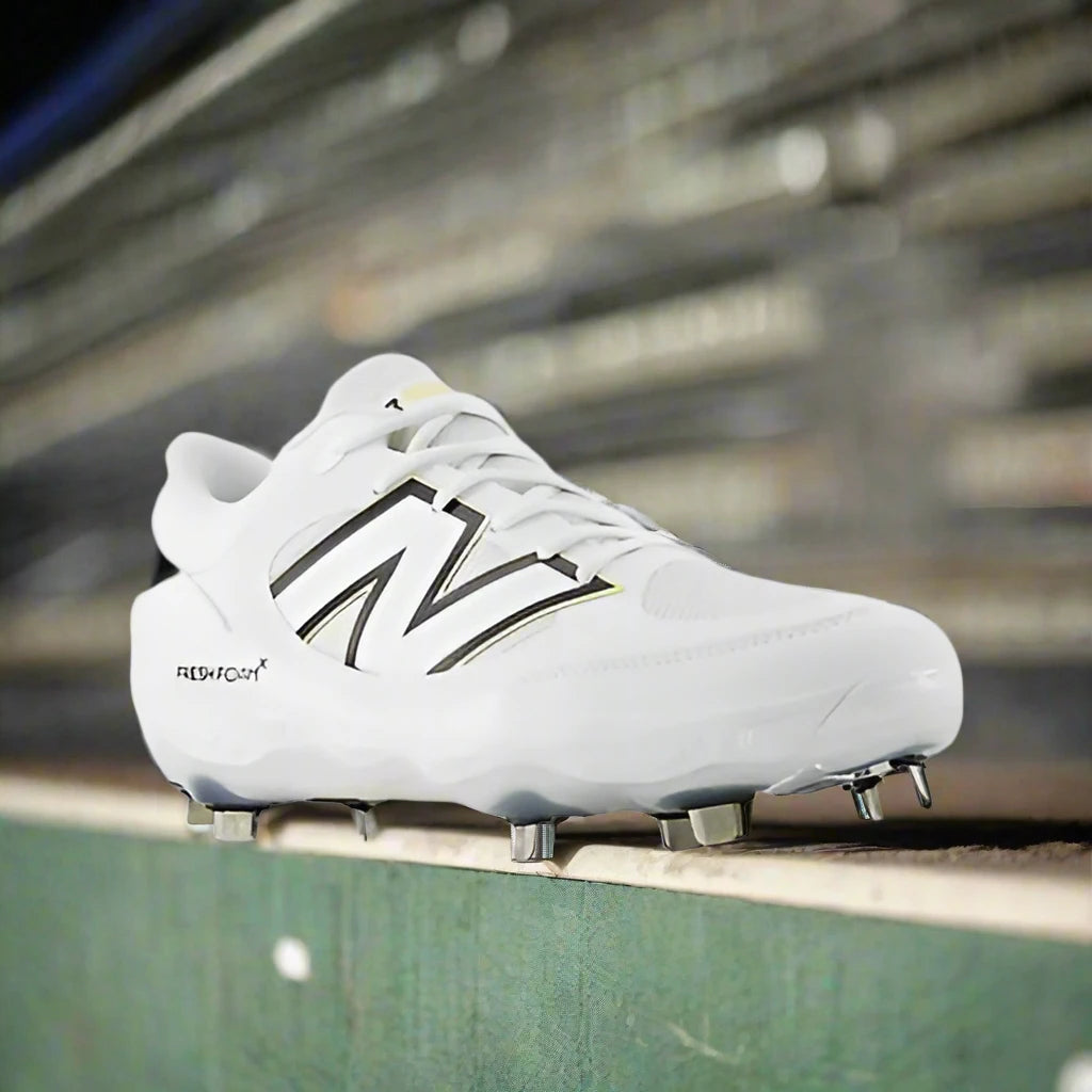 New Balance Fresh Foam X 3000 v7 Metal Cleat - White – TripleSSports New Balance Fresh Foam X 3000 v7 Metal Cleat - White – TripleSSports