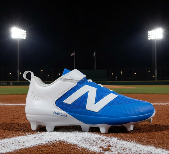 New Balance FuelCell 4040 v8 Molded Cleats - Columbia/White