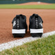View of the heels of the New Balance FuelCell 4040 v8 Molded Cleats - Black/White