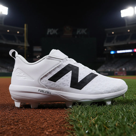 New Balance FuelCell 4040 v8 Molded Cleats - White/Black