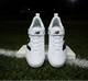 Top view of the New Balance FuelCell 4040 v8 Molded Cleats - White/Black