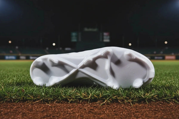 View of the sole on the New Balance FuelCell 4040 v8 Molded Cleats - White/Black