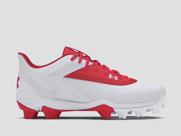 Under Armour Leadoff Low RM Jr. 3.0 Youth Molded Cleat - Red/White