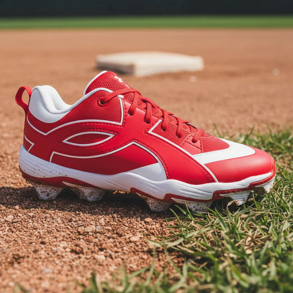 Under Armour Leadoff Icon Low RM Jr. Youth Molded Cleat - Red
