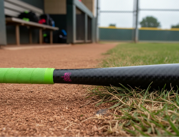 Close-up of the handle on the 2026 Soldier Sports Tank USA Baseball Bat