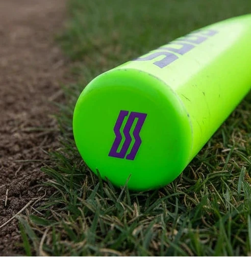 Close-up of the end cap on the 2026 Soldier Sports Tank USA Baseball Bat