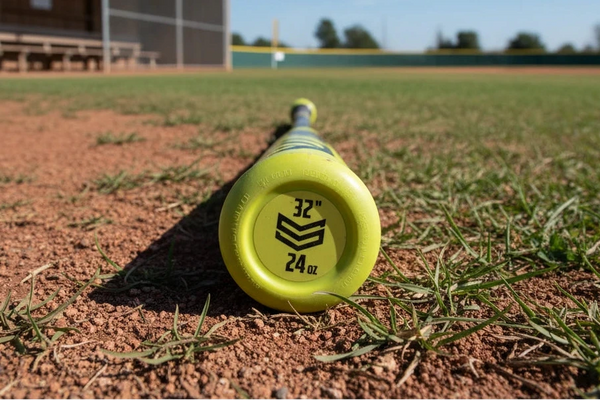 Close-up of the knob on the 2026 Soldier Sports Tank USA Baseball Bat