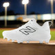 New Balance Fresh Foam Velo v4 Molded Softball Cleat - White w/ Black