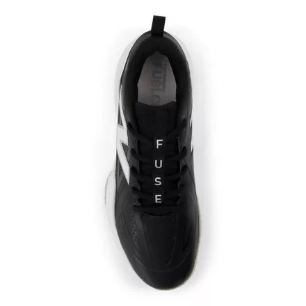 Top view of the New Balance Fuse v5 Women's Turf-Trainer Shoe - Black/White