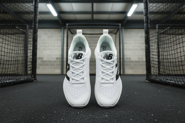Top view of the New Balance FuelCell 4040 v8 Turf Trainer - White/Black