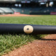 Close-up of the ink dot certification on the Victus Pro V Cut Flat Maple Wood Baseball Bat - Charcoal