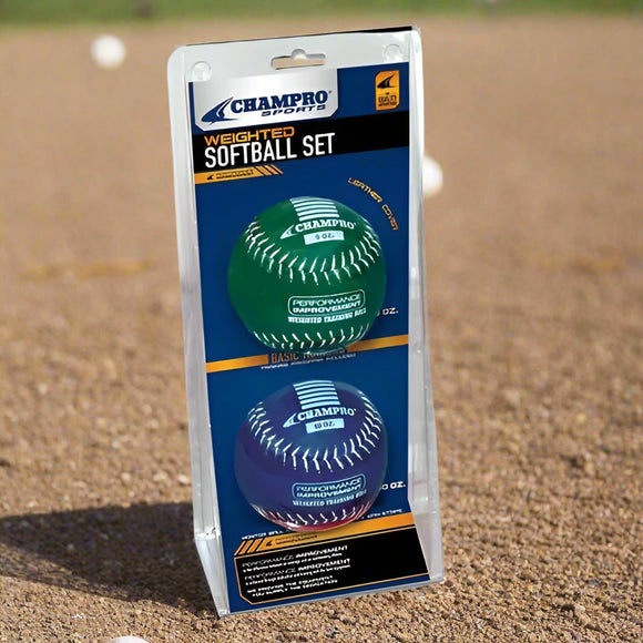 Champro Weighted Training Softballs Set - 9 oz. and 10 oz.