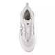 Top view of the New Balance Fresh Foam Velo v5 Molded Softball Cleat - White w/ Metallic Silver