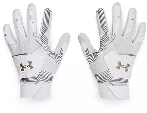 Under Armour Clean Up 21 Youth Batting Glove - White