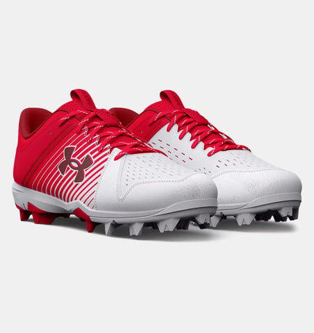 Under Armour Leadoff Low RM Men's Molded Cleat - Red/White