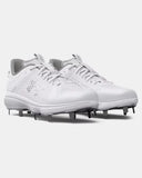 Under Armour Yard Low MT Metal Baseball Cleat - White