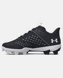 Under Armour Leadoff Low RM Jr. Youth Molded Cleat - Black/White