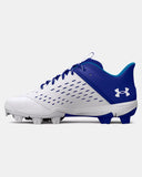 Under Armour Leadoff Low RM Jr. Youth Molded Cleat - Royal/White
