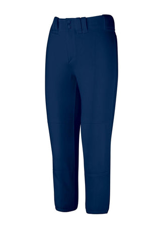 Mizuno Women's Adult Select Belted Low Rise Softball Pant #350150 - Navy