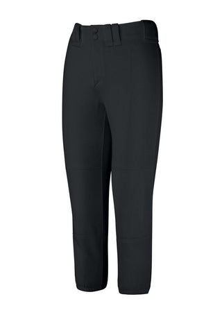 Mizuno Women's Adult Select Belted Low Rise Softball Pant #350150 - Black
