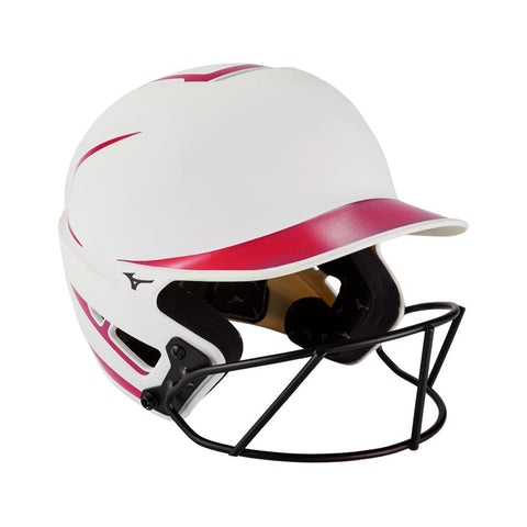 Mizuno F6 Matte Fastpitch Batting Helmet - White/Red