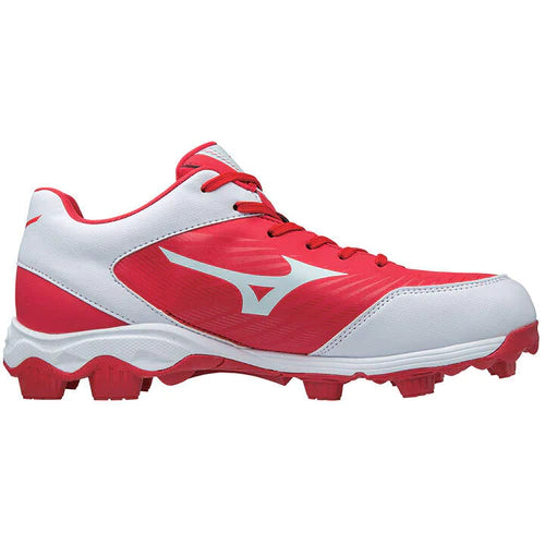 Red molded baseball deals cleats