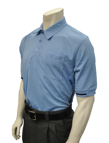 Smitty Pro-Style Short Sleeve Umpire Shirt - Powder Blue/Black BBS310