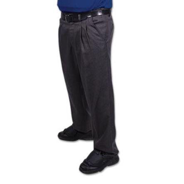 Heather Gray Pleated Umpire Pants - Plate