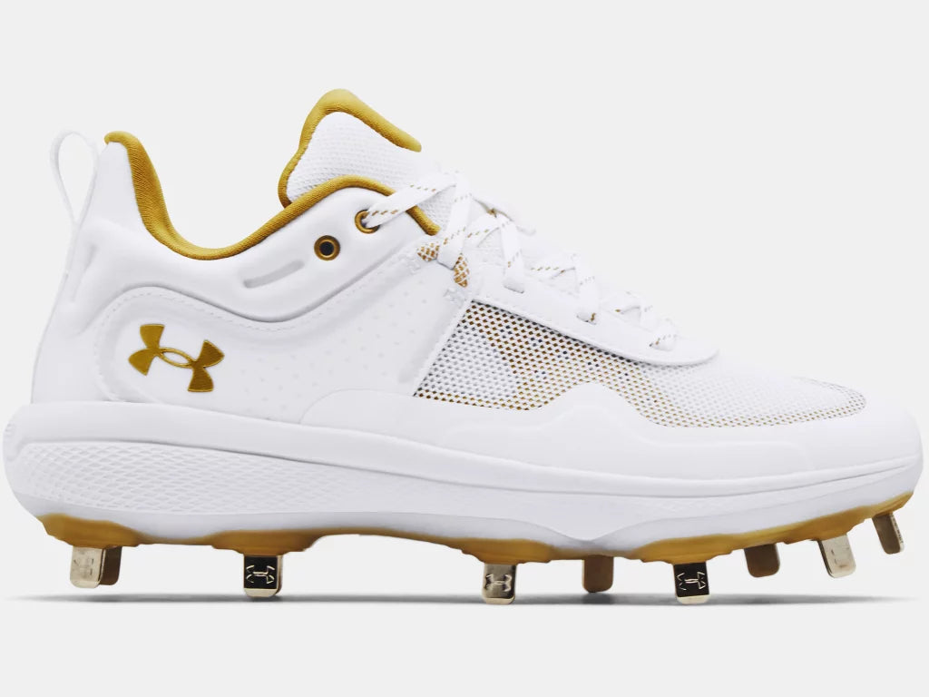 NWOT UNDER ARMOUR Misty Metallic Gold & With White Down Sides