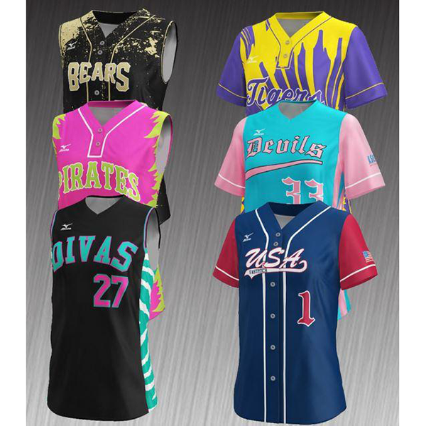 Custom Softball Jerseys, Sublimated Softball Uniforms