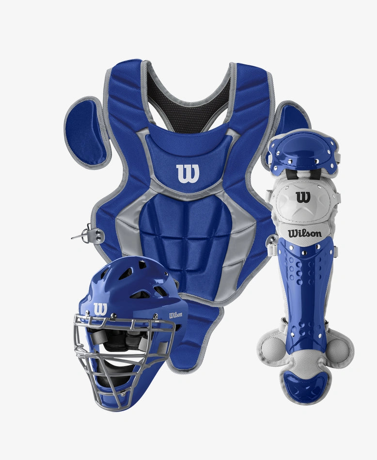 All Star Players Series Youth 7-9 Catchers Gear Set - Navy Blue Red