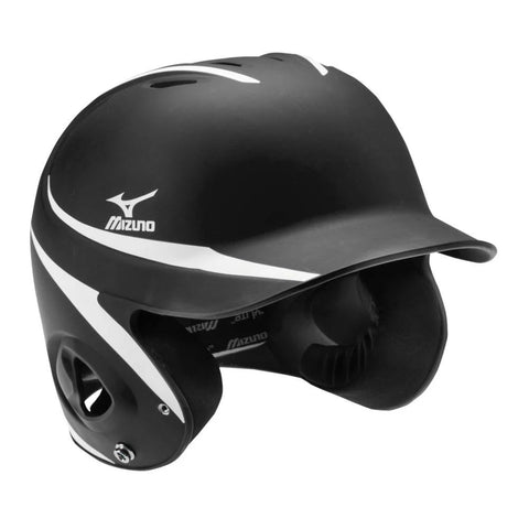 Mizuno MVP Two-Toned Matte Batting Helmet - Black/White