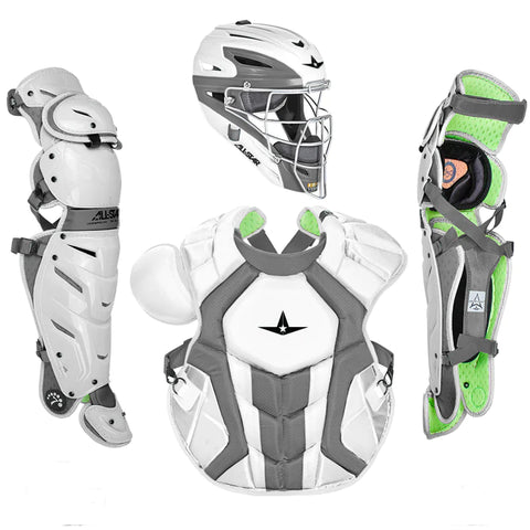 All Star System 7 Axis Adult Catcher Kit - White/Grey